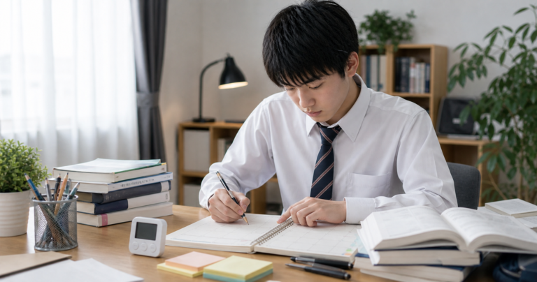 夏休み前に受験勉強の計画を立てる高3生のアイキャッチ画像
