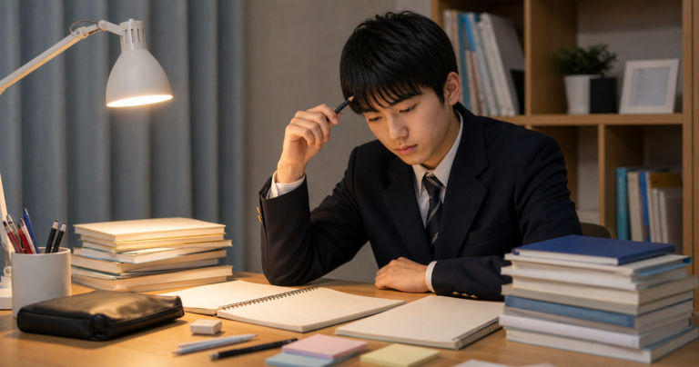 定期テストと受験勉強の優先順位を考える高校生のアイキャッチ画像